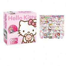 SANRIO 60 PCS Kuromi Stickers Cinnamoroll DIY Stickers Hello Kitty Notebook Stickers Computer Phone Stickers My Melody Birthday Card Stickers (Some Stickers May Be Random) - Multicolor - View 8