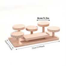 Wooden Storage Shelf, Suitable For Study Or Bedroom, With Wooden Tabletop For Small Decor, Balcony Plant Rack And Cosmetics & Decoration Storage Shelves, Multi-Functional And Practical - Multicolor - View 7