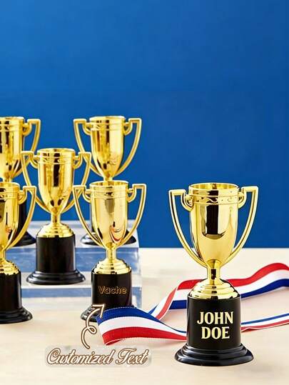 Personalized Trophies, Mini Trophies, Suitable For Party Favors, Props, Awards, Prizes, And Competitions For Teenagers And Adults. Perfect As Party Gifts, Decorations, Rewards, And Prizes For Children And Adults, Adding A Touch Of Glamour To Festive Celebrations.