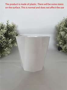 1 pieza Maceta grande y gruesa con forma de diamante, maceta de plástico de resina para flores y plantas para el balcón, la sala de estar - A - Ver 12