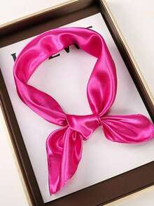 1 pieza Bufanda de unicolor, cómoda, elegante, única, clásica, versátil, de moda para mujer para primavera/otoño - Teja - Ver 16