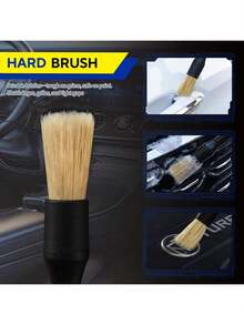 4 Counts Set Car Detailing Products,Soft Professional Portable Brush For Car Interior Cleaning & Dust Removal, Car Valeting Kit,Car Interior Cleaning Brush Set, Cleaning Supplies,Automotive. - 4 Items - View 4