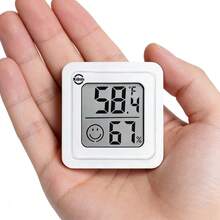 High Precision 2-In-1 Digital Thermometer And Hygrometer, Switchable Between Fahrenheit And Celsius (°C/°F) Portable Digital Humidity And Temperature Meter With Icon - Indoor Thermometer And Hygrometer For Greenhouse, Home, Reptile, Humidifier, Office, Shopping Mall, Garden And Car Interior - B - View 2