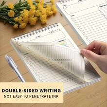 1pc A5 Daily Planner Notebook - 80 Pages, Organizer For Office & School Schedules And Tasks - Multicolor - View 6