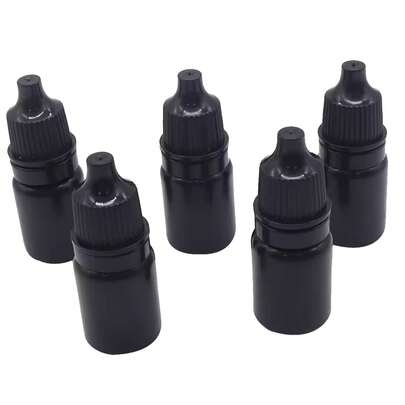 1pc Black Plastic Refillable Squeeze Dropper Bottle With Screw Cap And Removable Plug, Suitable For Cosmetics, Essential Oils And DIY Crafts