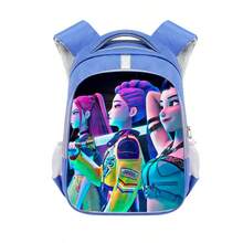 Hasbro 新款女巫狩猎主题背包，大容量收纳，耐用涤纶休闲书包 - 長方形 - 查看 8