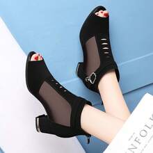 Women Heeled Sandals - Black - View 4