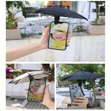 Clip de parasol pour téléphone portable, mini parasol pour téléphone, support avec clip pour tous les smartphones. Parasol pour téléphone portable pour l'extérieur avec petit clip, convient pour la plage, la photographie et l'utilisation en voiture. Conception de protection UV et anti-éblouissement. Veuillez vérifier attentivement la taille avant l'achat. - Voir 9