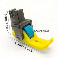 1pc Plastic Roller Presser Foot, Suitable For Sewing Machines - For Narrow, Thick And Thin Fabrics, Ideal For Curtains And Down Jackets - One Yellow Roller Presser Foot - View 11