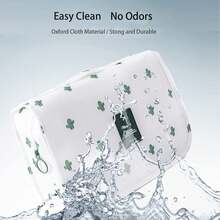 Cactus Print Large Capacity Cosmetic Bag - White - View 6