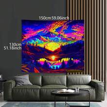 1件太空景观装饰墙布，打造极致房间改造，独特设计背景图，艺术家居装饰挂布墙画，风景星系灵感室内风格美学升级挂毯 - L - 查看 5