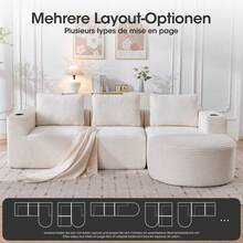 Sofas & Couches - Beige + Polyester + Upholstered + 2 Seat + Upholstered - View 3