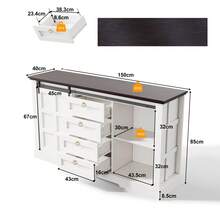 Buffets & Sideboards - White + MDF-3 - View 3