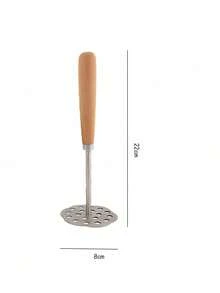 1pc Manual Wooden Handle Potato Masher - Heavy Duty Ricer Tool For Making Smooth And Fluffy Mashed Potatoes | Essential Kitchen Gadget For Home Cooking And Holiday Meals - Multicolor - View 13