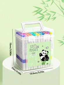 1盒壓克力畫筆，適用於壓克力繪畫，防水快乾，適合學生塗鴉，開學季推薦 - 彩色 - 查看 5