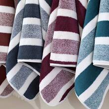10pcs - 11.02*11.02 Inch Wide Striped Coral Fleece, Super Soft & Absorbent, 300g/Sqm, Suitable For Home, Hotel, Gym, Travel, Quick Drying, Multi-Color Options, Bathroom Accessories, Reusable Cleaning Cloth, Hand Towel, Face Towel - Multicolor - View 4