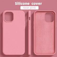 1 pieza Funda de teléfono de silicona líquida de lujo, compatible con Apple 17 Air 16e 11 13 12 14 15 Pro Max, adecuada para iPhone 16 Pro Max, cubierta protectora a prueba de golpes - Color de la fruta del dragón - Ver 7