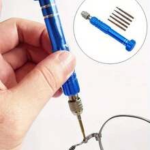 1 Set Precision Screwdriver Bits, Including 5 Different Sizes Of Metal Heads, Compact Design And Durable Structure. Specially Suitable For Repairing Glasses, Phones, Watches And Electronic Products. - A - View 6