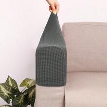 2 Stück einfarbige Sofa-Armlehnenüberzüge aus Silberfuchs-Samt/Sherpa, klassisches minimalistisches Design, hochelastische staubdichte Sofa-Armlehnenprotektoren, kratzfest, geeignet für Wohnzimmer, Arbeitszimmer, Schlafzimmer Sofaarmlehnen, Grau, Schwarz, Khaki - Verschiedenfarbig - Übersicht 10