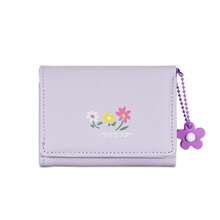 Minimalist Mori Style Floral Wallet, Fashion Ditsy Floral Pattern Wallet, Large Capacity Student Trifold Wallet, Foldable Card Holder Wallet - Multicolor - View 10
