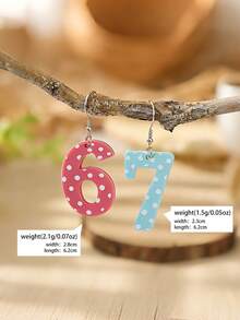 Một đôi bông tai acrylic kiểu dáng sóng, bất đối xứng, thời trang, thích hợp cho phái nữ đeo trong các kỳ nghỉ và lễ hội âm nhạc. - màu sắc - Xem 5