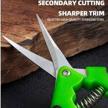AIRAJ 7-Inch Precision Trimming Scissors - Stainless Steel, Multi-Purpose Gardening Shears Suitable For Orchards, Bonsai With Comfortable Grip - A - View 4