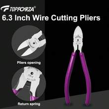 TOPFORZA 1件装 6英寸管钳，45°手动钳，锻造CR-V钢，PVC手柄，铜线和塑料切割器 - PC-7206 - 查看 2