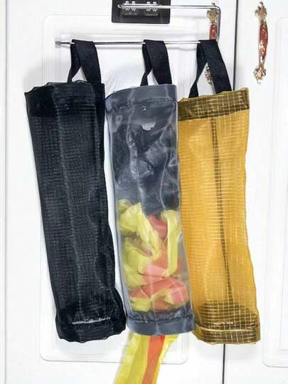 1Pc Wall Mounted Plastic Bag Dispenser, Multifunctional Storage Organizer For Home & Kitchen, Perfect For Summer Beach Parties, Camping, Food Storage & Room Decor, Ideal Kitchen Accessory & Practical Gift