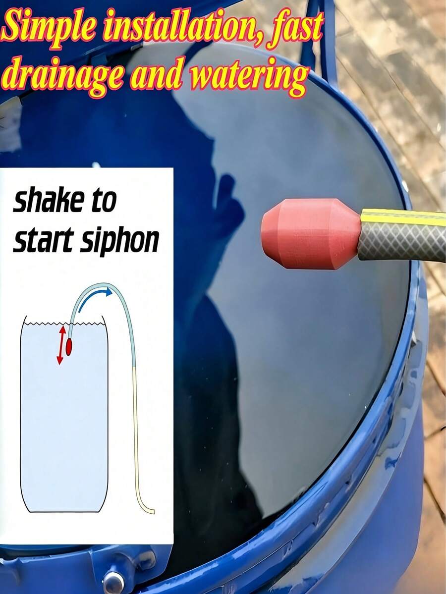 Máy bơm hút nước thủ công, dụng cụ thoát nước sân vườn thần kỳ, không cần điện, hoạt động bằng quán tính vật lý, thích hợp tưới cây, vệ sinh hồ bơi, thay nước bể cá, dụng cụ thiết thực, thích hợp làm quà tặng Ngày của Cha, Ngày của Mẹ, Ngày Gia đình, quà tặng cho người yêu thích làm vườn, quà tặng bảo trì nhà cửa, quà tặng ngày lễ thiết thực.