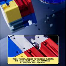 2-Layer Maze Cube Puzzle Toy, Children's Logic Training, Multi-Player Competition Toy, Improve Finger Dexterity - 彩色 - 查看 5