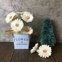 6.5cm Flores difusoras de crisantemo de madera sola, flor decorativa superior para varillas aromáticas, arreglo floral DIY jarrón decoración del hogar - Flores mixtas (3 piezas) - Ver 5