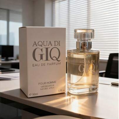 50ML 1.7FL.OZ Eau De Parfum para hombres, fragancia aromática acuática con notas de cítricos, marinos y almizcle, colonia fresca de notas marinas