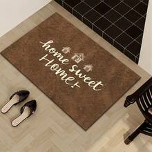 1pc Home Sweet Printed Welcome Mat, New Doormat, Foldable & Washable, Suitable For Doors, Bathrooms, Dining Rooms, Living Rooms, Offices, Seasonal Decor, Area Rug, Home Decor, Holiday Decoration - Multicolor - View 3