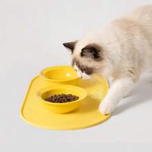 shuo ni mao yi 新款宠物硅胶喂食垫，硅胶猫狗碗垫，易清洁防溢宠物喂食垫 - 查看 7