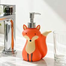 1pc Cute Fox Shaped Soap Dispenser, Creative Cartoon Hand Wash Bottle, Bathroom Lotion Refillable Container, Home Decor - Fox-shaped Refill Bottles - View 6