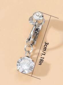 1 pièce Anneau de nombril rond de style bohème à la mode, bijou de nombril sans perçage, accessoire polyvalent convenant à une tenue quotidienne, parfait pour les cadeaux de fête et de vacances, tenue décontractée et de vacances unisexe - Multicolore - Voir 6