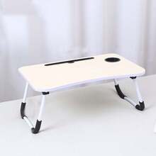 1pc Foldable Laptop Desk/Stool, Portable Folding Desk For Bed, Dorm, Study, Bedroom, Slouchy Person Desk - Multicolor - View 8