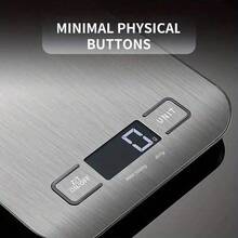 5kg/1g Báscula de cocina digital, pantalla LED, panel de acero inoxidable, báscula electrónica, herramienta de pesaje para el hogar, joyas, alimentos, aperitivos y hornear - Multicolor - Ver 4