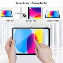 2pcs Tempered Glass Screen Protector - High Definition, High Transparency, Anti-Scratch, Anti-Drop, Full Screen Coverage, Strong Anti-Fingerprint, Sensitive Touch, Compatible With IPad (10th Gen) / 11 1A16 (2025) / Air 11-Inch (2026) / 12 11-Inch (2026) - Clear - View 4