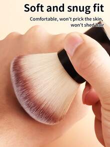 ronshadow Bộ cọ trang điểm: 1 cọ phấn phủ cỡ lớn mềm mại + 1 bông mút trang điểm hình giọt nước, cọ đầu tròn vát chuyên nghiệp dùng để tán phấn toàn mặt, cọ má hồng đa năng, bộ dụng cụ trang điểm cơ bản. - Nhiều màu - Xem 6