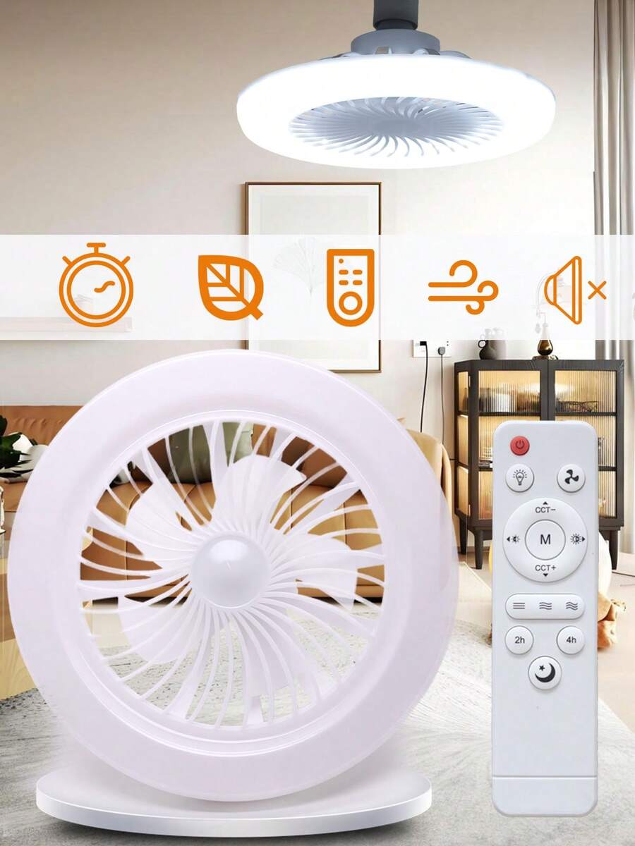 1个，30W E27吊扇灯，支持遥控，三档调速，灯光可调，智能吊扇灯。