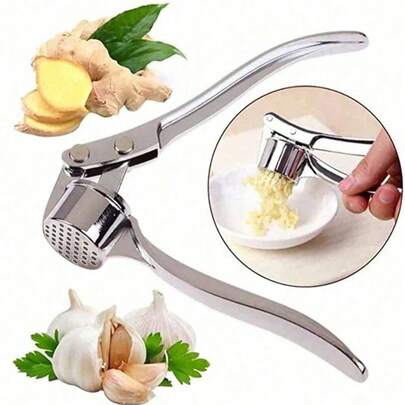 1pc Stainless Steel Garlic Press & Ginger Grater, Simple & Practical Design, Rust-Resistant, Easy To Use & Clean, Suitable For Hotel, Restaurant, Home Kitchen, Great Gift For New Year, Valentine's Day, Mother's Day, Father's Day, Graduation, Housewarming