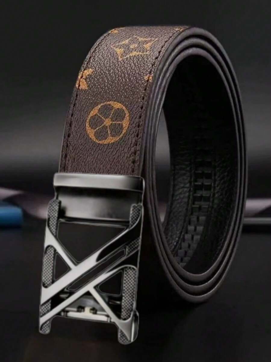 男士自动扣皮带，新款休闲商务男士皮带 - 彩色 - 查看 1