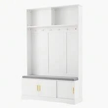 Hall Trees - White + Particle Board-1 - View 11