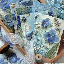1 Pack Sheets Vintage Plant, Flower, Tree Leaf DIY Decorative Scrapbooking Background Paper - Multicolor - View 4