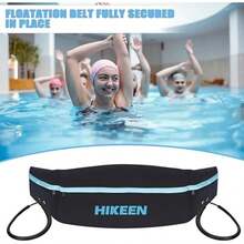Hikeen Swim Belt For Adults/Kids,Water Aerobics Equipment With Fixing Straps And Zipped Pocket,Adults Pool Exercise Equipment For Pool Exercises And Workouts - Black-plus Size - View 7