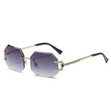 A Pair Of Women's Metallic Polygonal Fashion Glasses, With A Retro Steampunk Style, Suitable For Outdoor, Street Style, Daily Wear And Vacation, Featuring Geometric Shapes - Multicolor - View 9