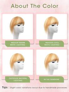 Women's Hair Topper, Suitable For Thinning Hair, 8-14 Inch Hairpiece With Lightweight Clip-In Bangs, Realistic Scalp And Parting, For Daily Wear - Multicolor - View 10