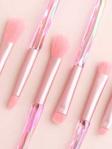 ronshadow 罗颖10支装激光钻石柄化妆刷套装，精准刷型，涵盖散粉/腮红/眼影/眉笔/高光，干湿两用，不掉粉，附赠化妆海绵，全套化妆工具 - 彩色 - 查看 7