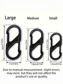 Mosquetón en forma de S con doble resorte, gancho rápido para exteriores, llavero, DIY, camping, hebilla para mochila - Multicolor - Ver 2
